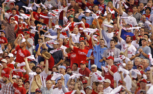 Cheering on the Phils